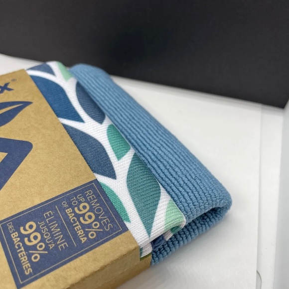 Norwex Basic Package EnviroCloth Teal w/Dark Trim + Window Cloth Leaf New - Picture 7 of 9